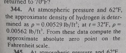 returned to 7 0 F ? At atmospheric pressure and 6