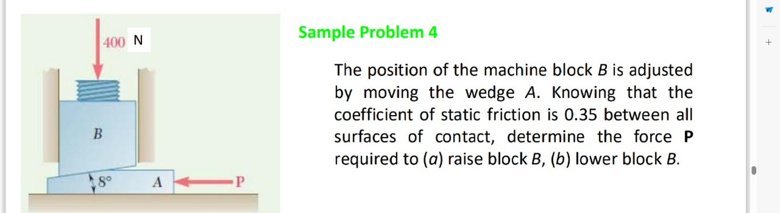 The position of the machine block B is adjusted