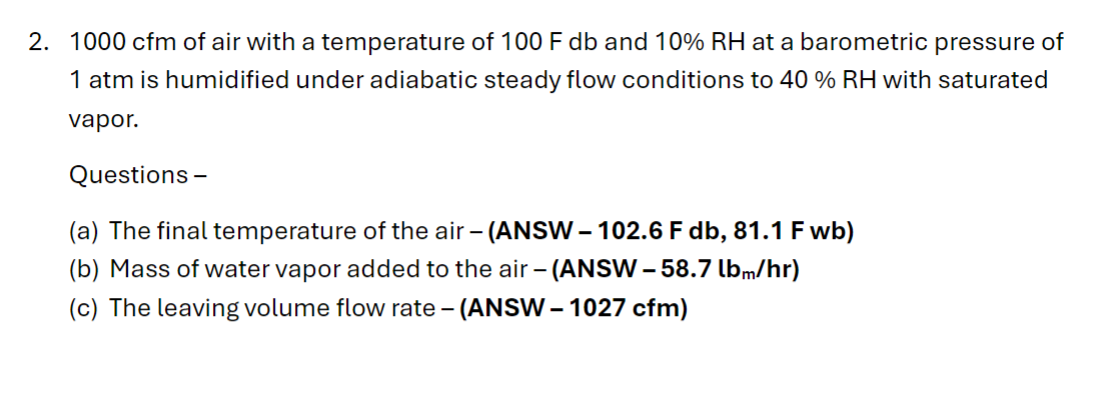 1 0 0 0 cfm of air with a temperature of 1 0 0