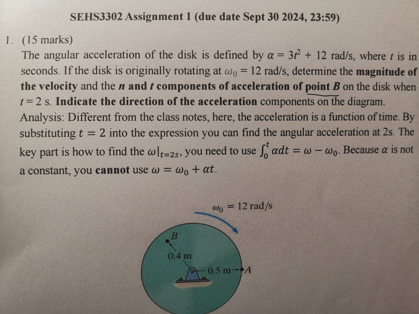 SEHS 3 3 0 2 Assignment 1 ( due date Sept 3 0 2 0
