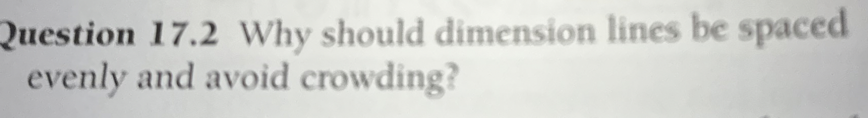 2 uestion 1 7 . 2 Why should dimension lines be