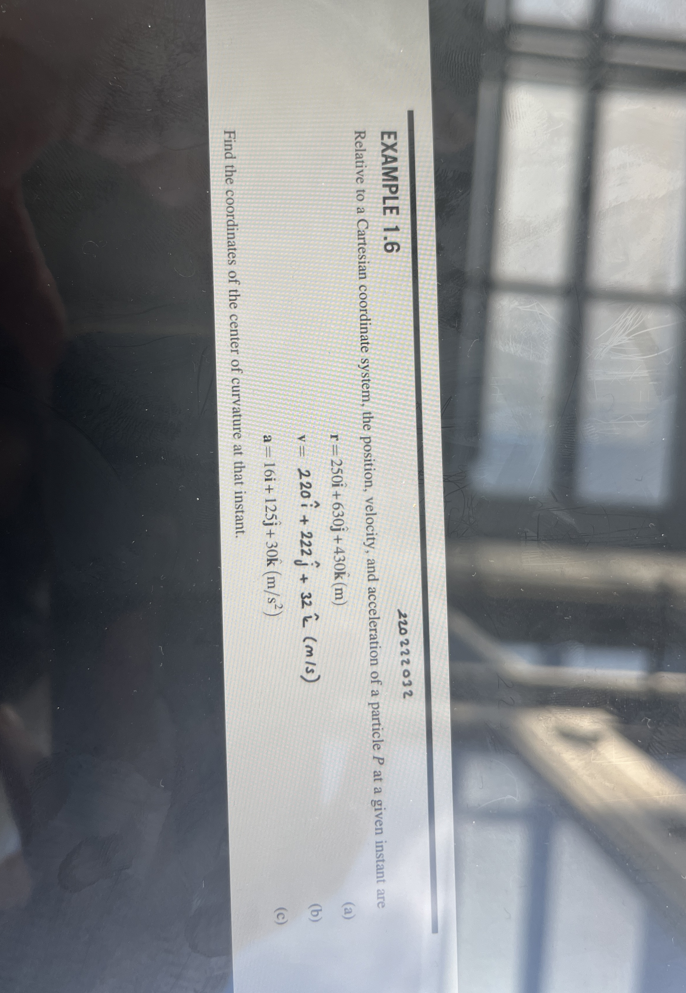 EXAMPLE 1 . 6 Relative to a Cartesian coordinate