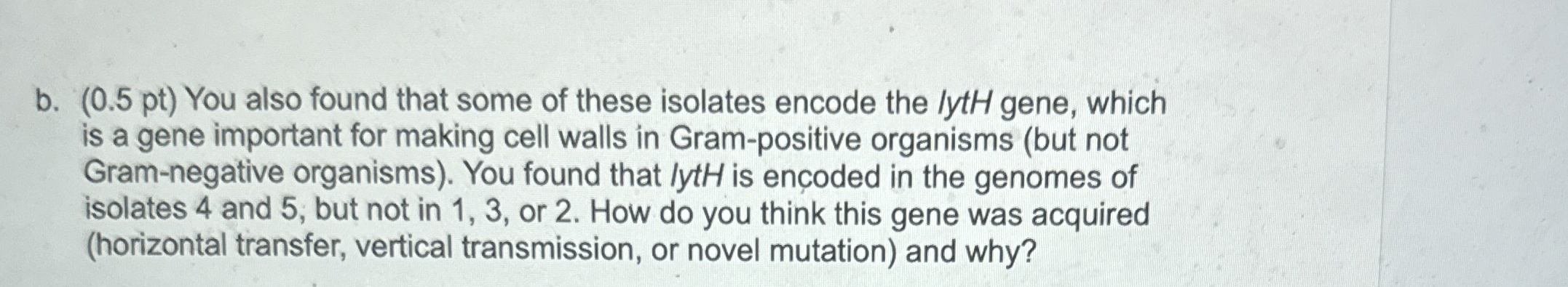 b . ( 0 . 5 p t ) You also found that some of