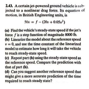 2 . 4 3 . A certain jet - powered ground vehicle