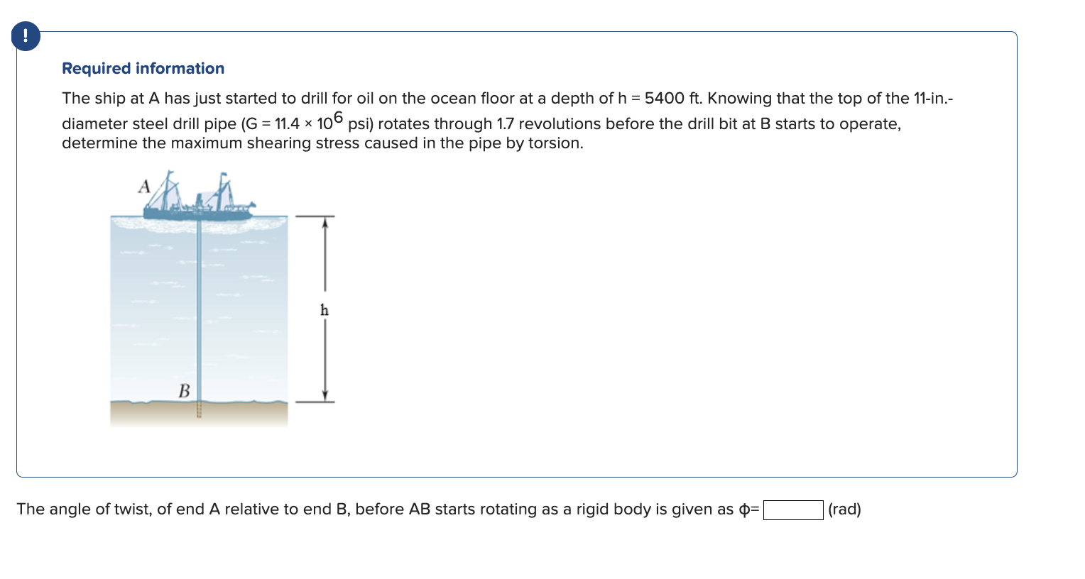 determine the maximum shearing stress caused in