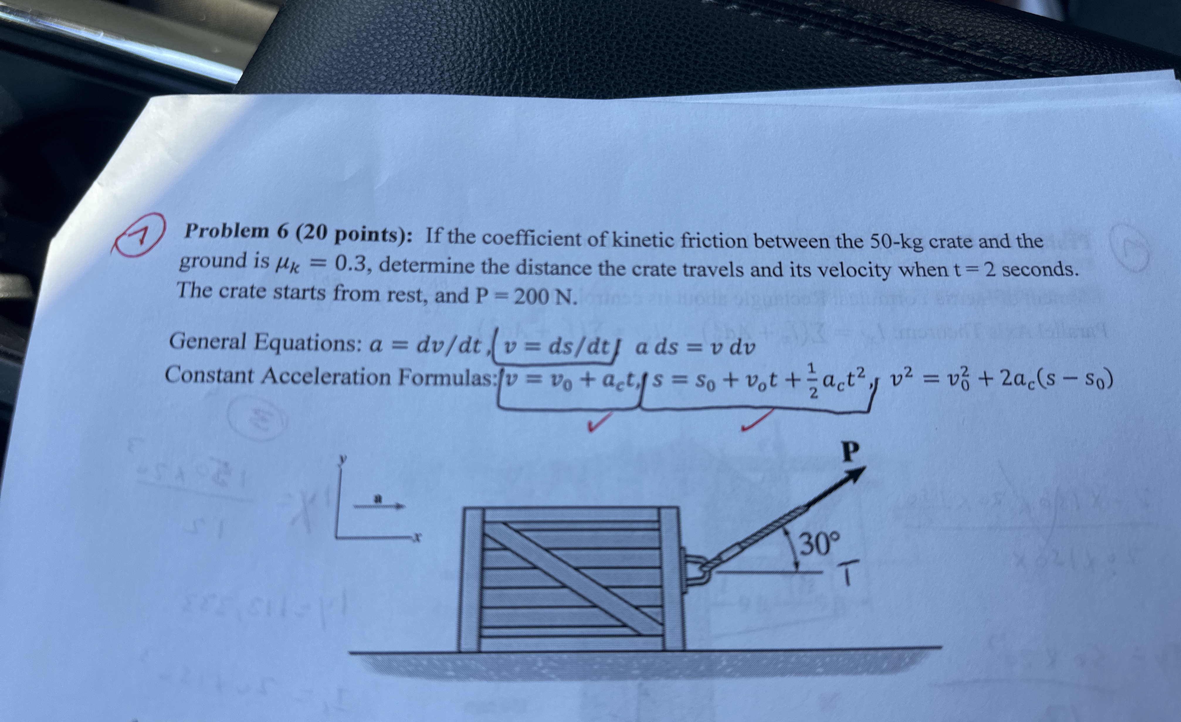 ( 7 ) Problem 6 ( 2 0 points ) : If the