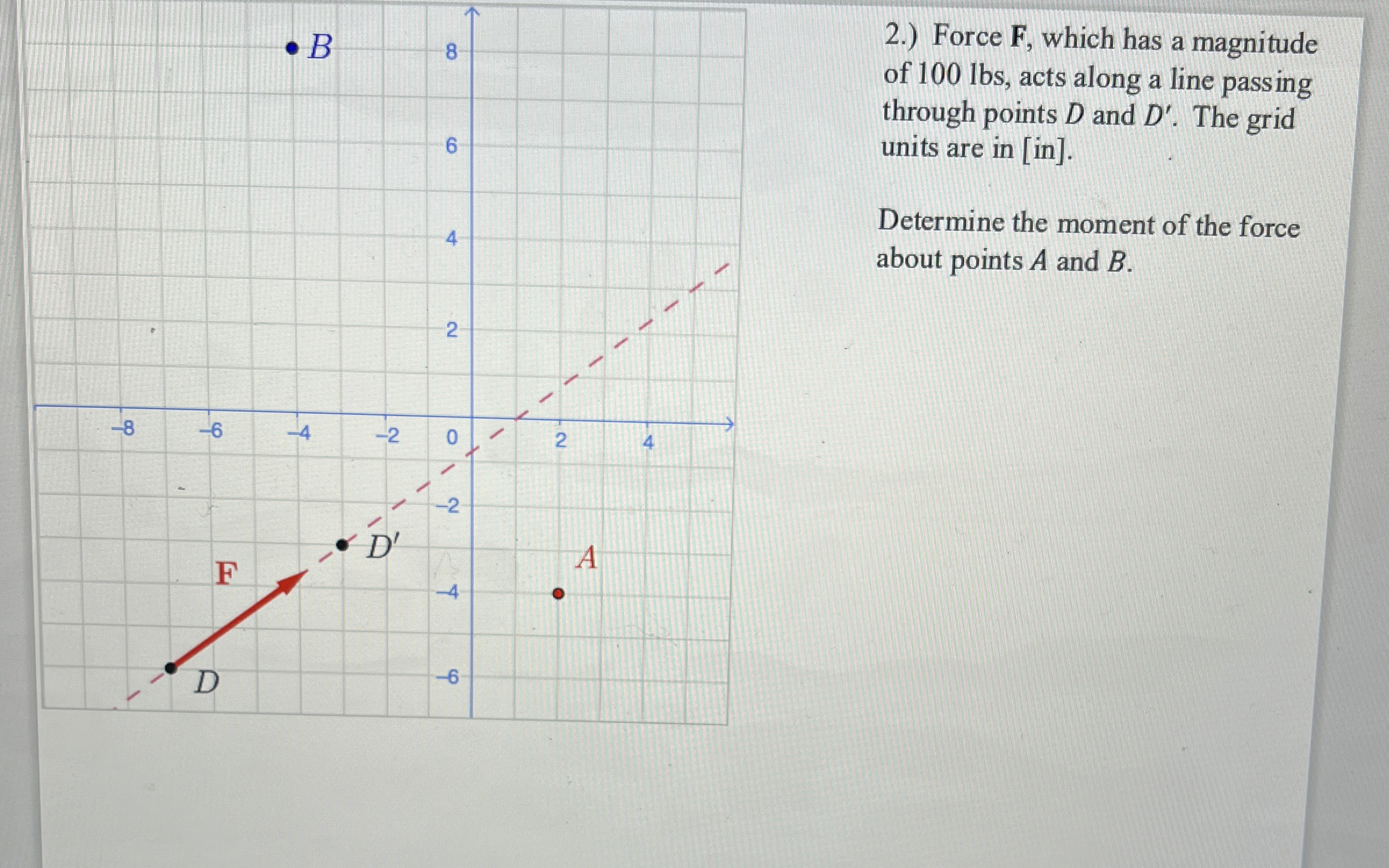 How to solve 2 . ) Force F , which has a