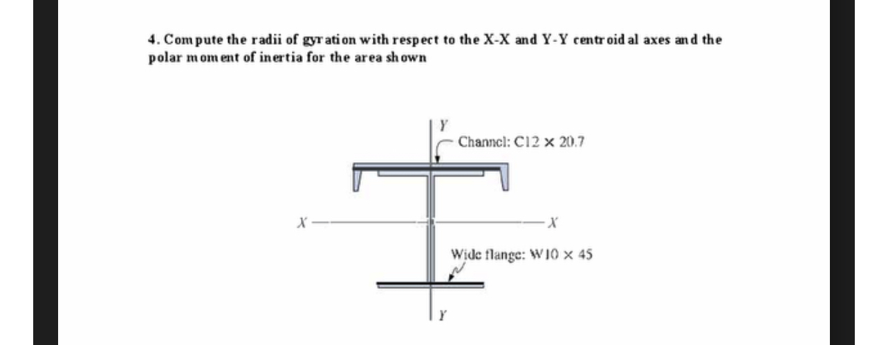 Compute the radii of gyration with respect to the