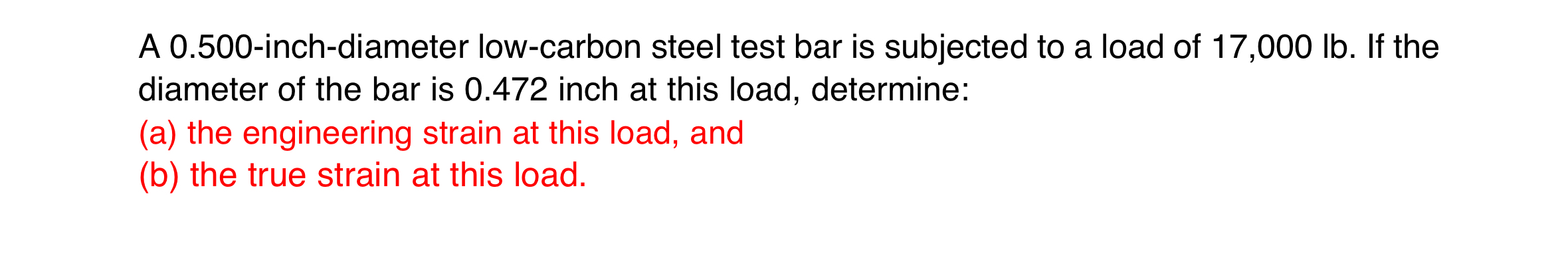 A 0 . 5 0 0 - inch - diameter low - carbon steel