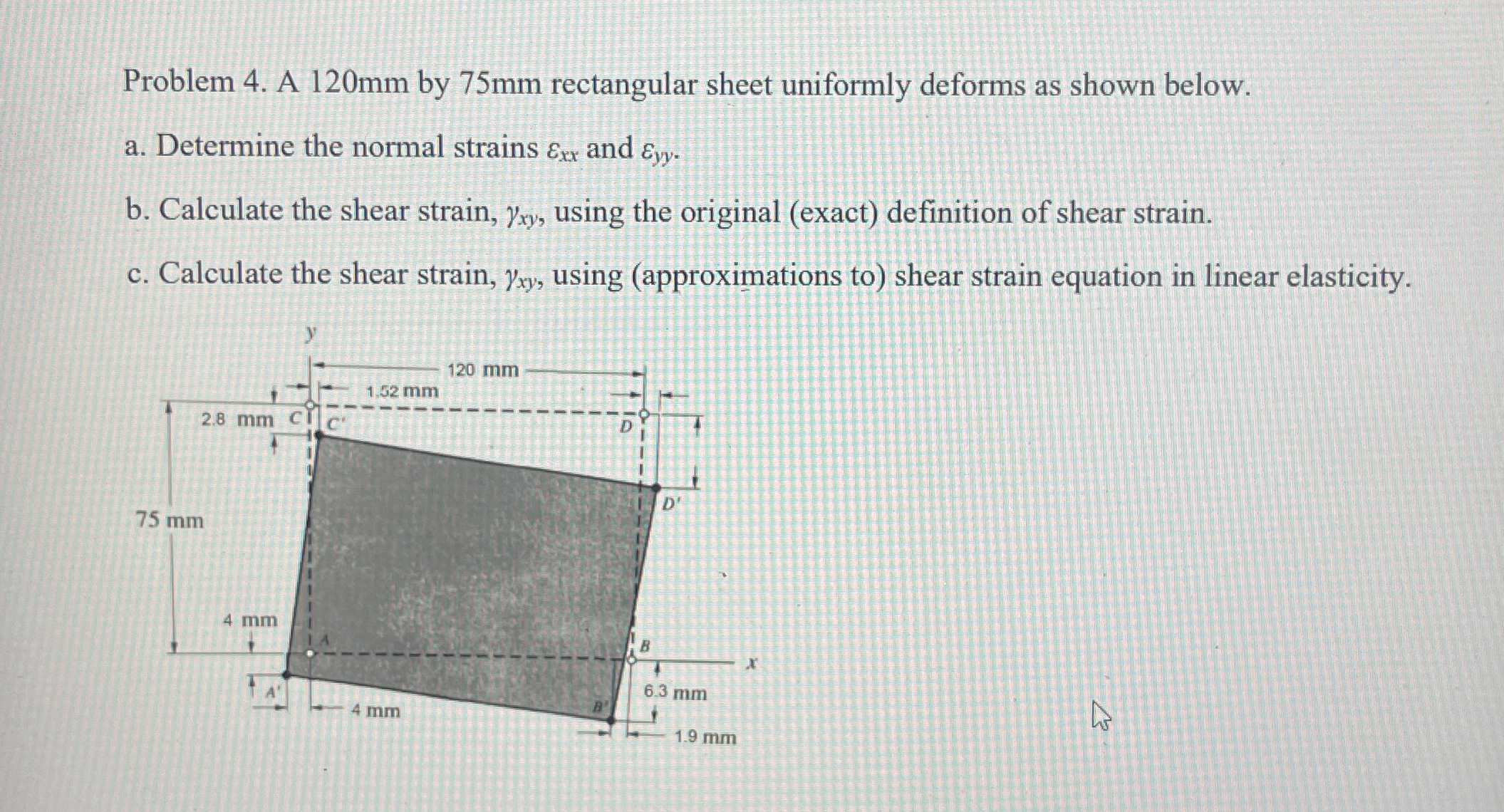 A 1 2 0 mm by 7 5 mm rectangular sheet uniformly
