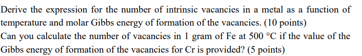 Derive the expression for the number of intrinsic