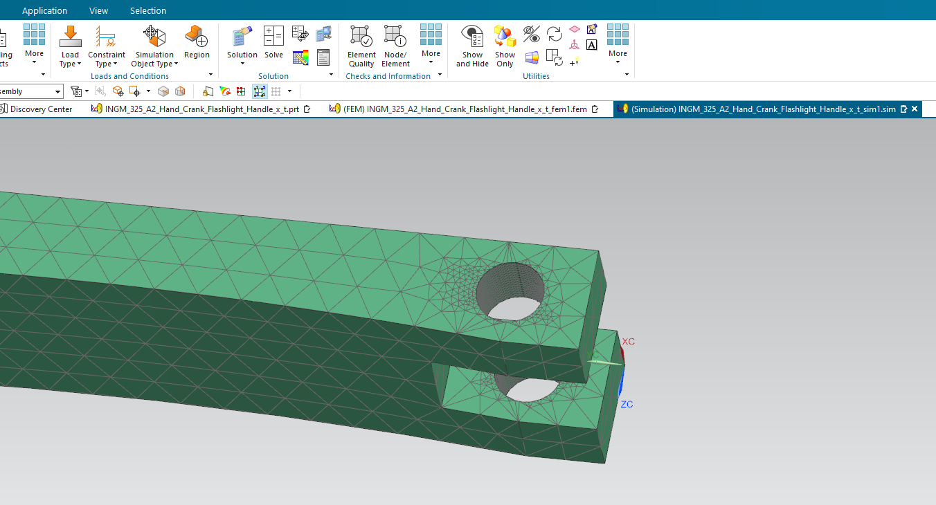 I want to choose a constraint so the part can