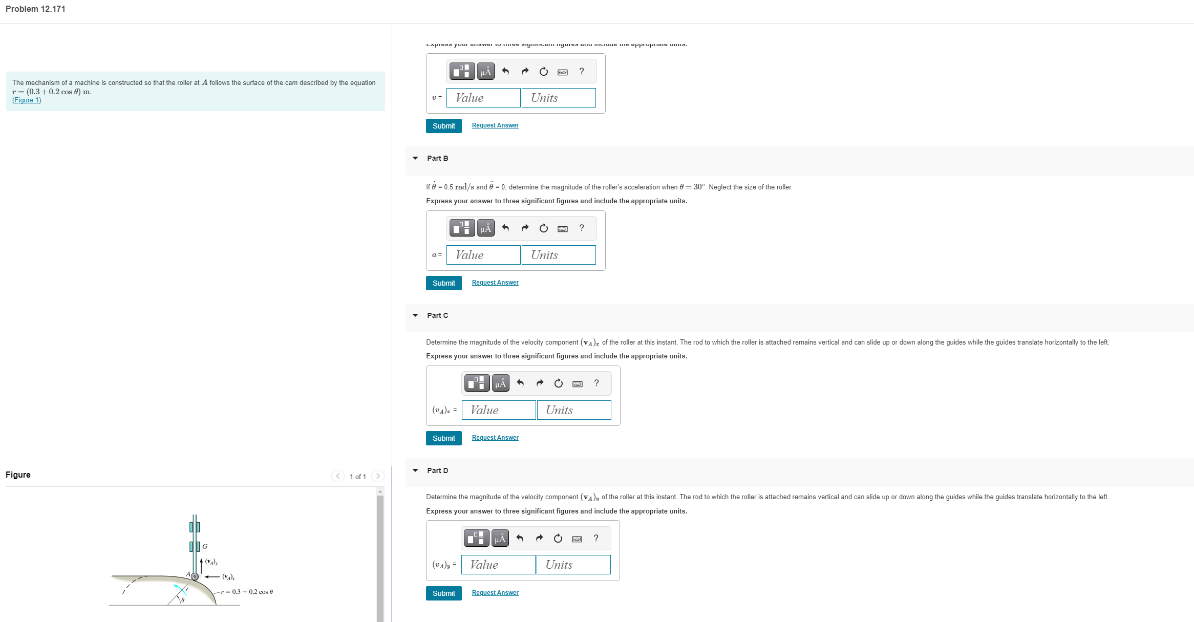 Problem 1 2 . 1 7 1 The mechanism of a machine is