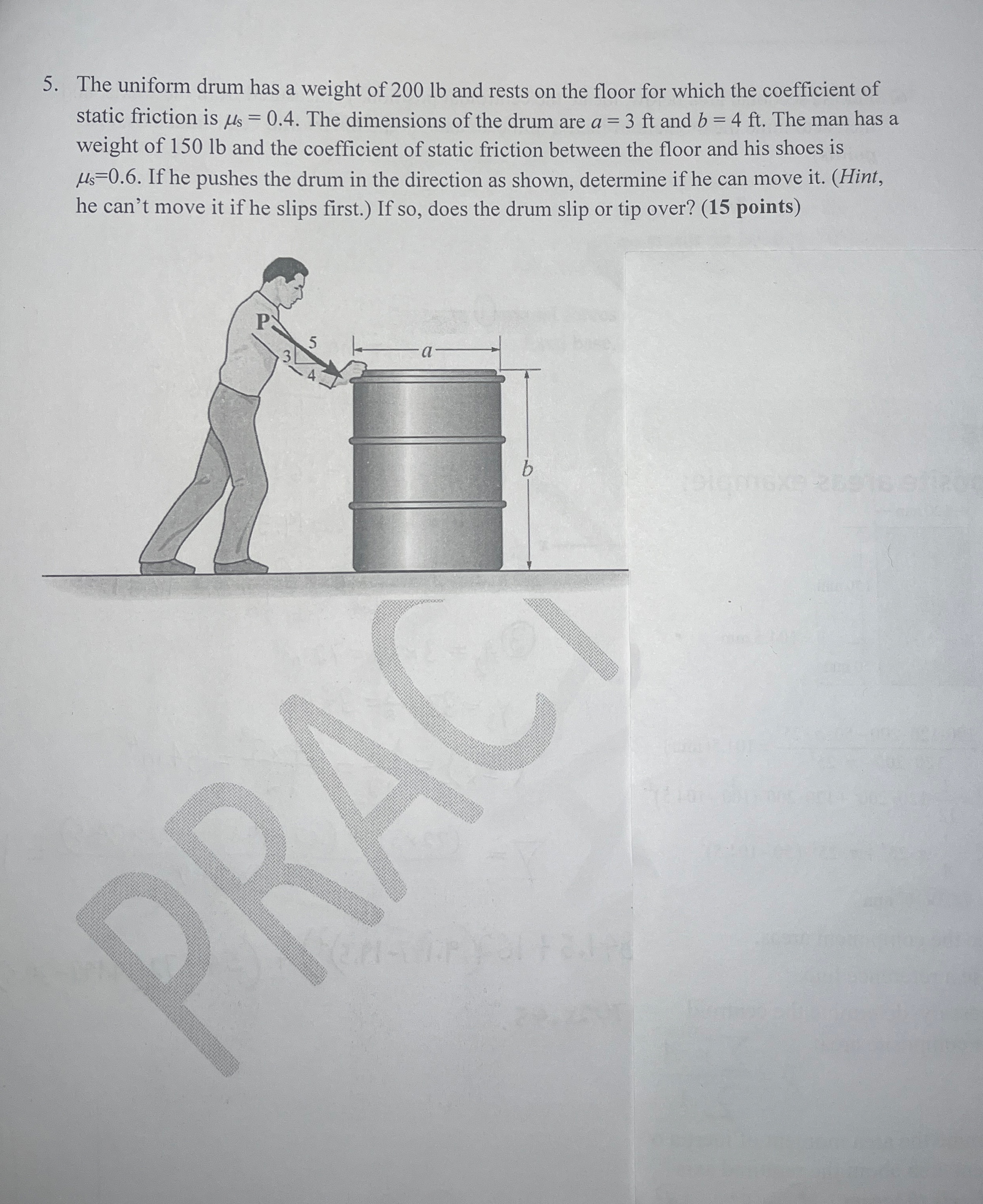 The uniform drum has a weight of 2 0 0 lb and