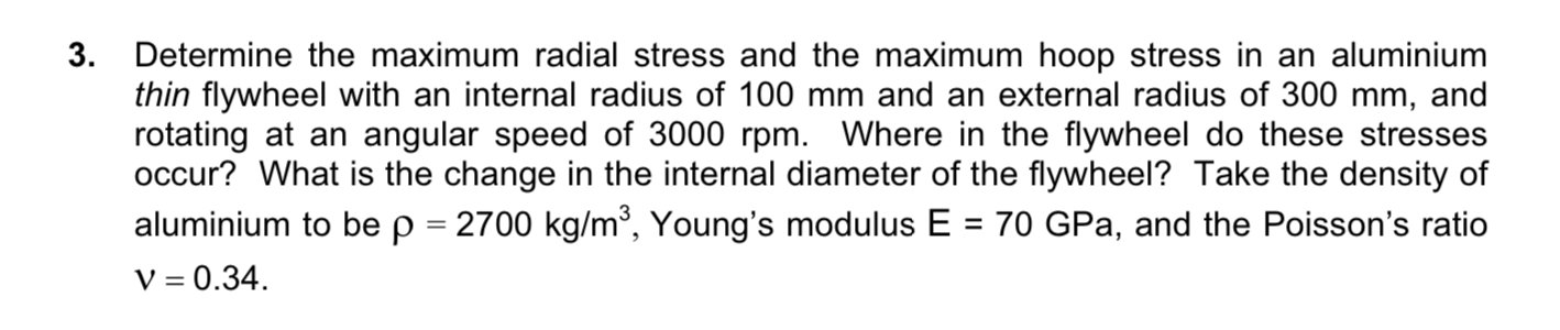 Determine the maximum radial stress and the