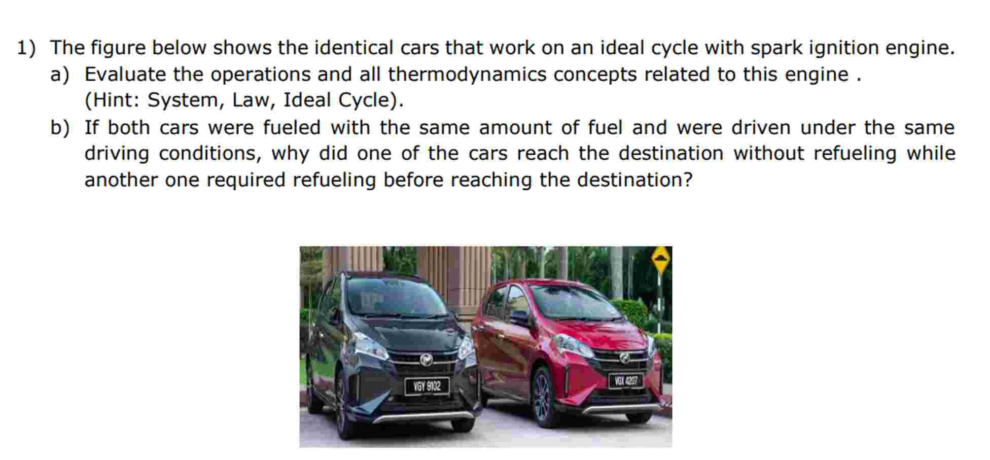 The figure below shows the identical cars that