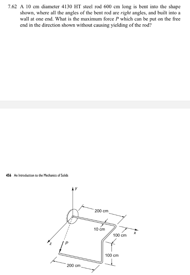 7 . 6 2 A 1 0 cm diameter 4 1 3 0 HT steel rod 6