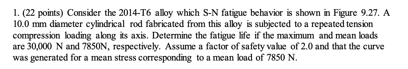 ( 2 2 points ) Consider the 2 0 1 4 - T 6 alloy