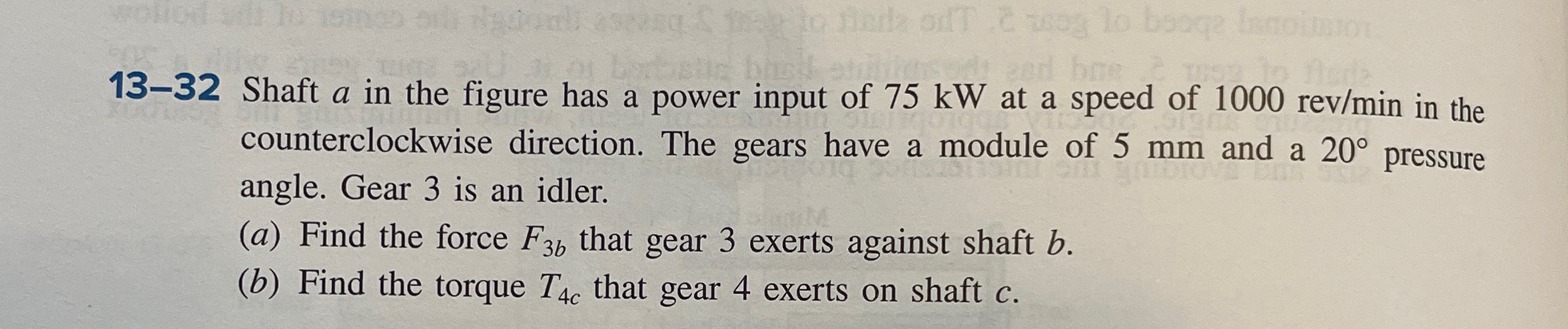 1 3 - 3 2 Shaft a in the figure has a power input