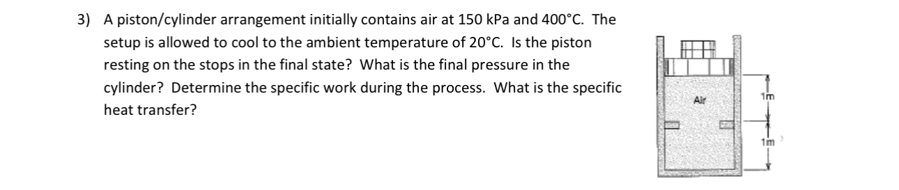 SOLVE STEP BY STEP. A piston / cylinder