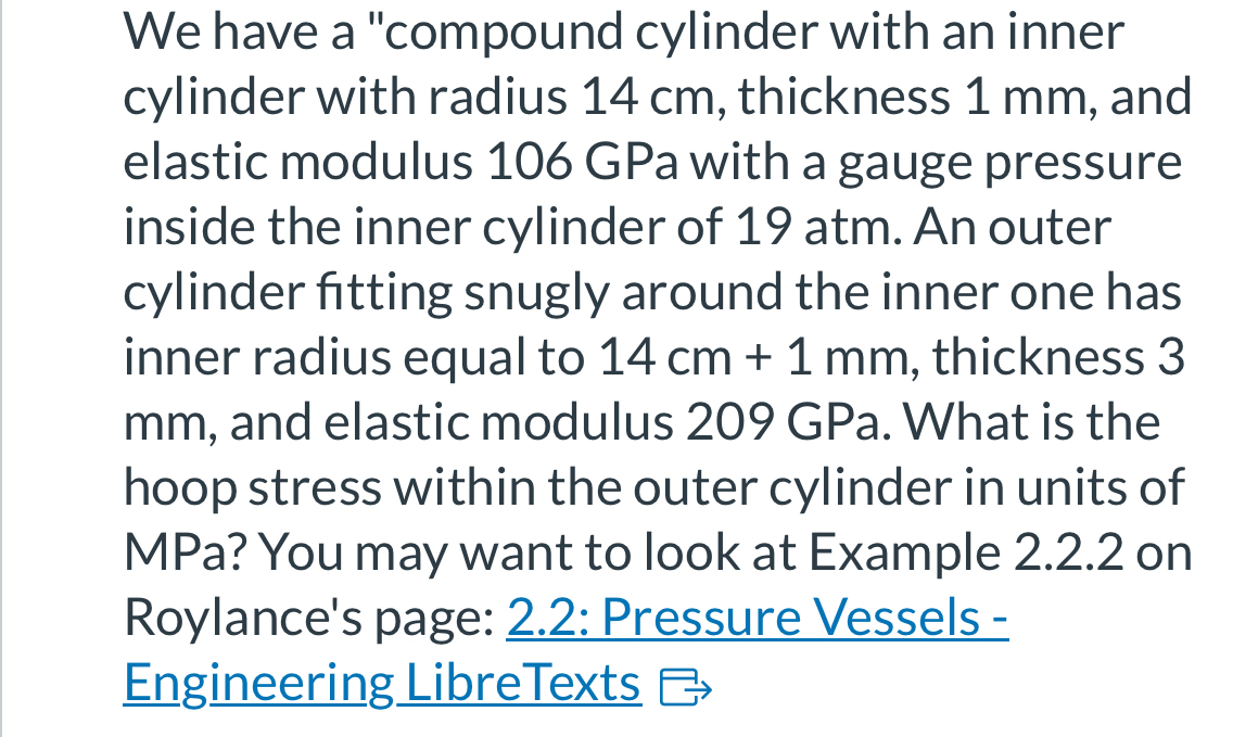 We have a "compound cylinder with an inner