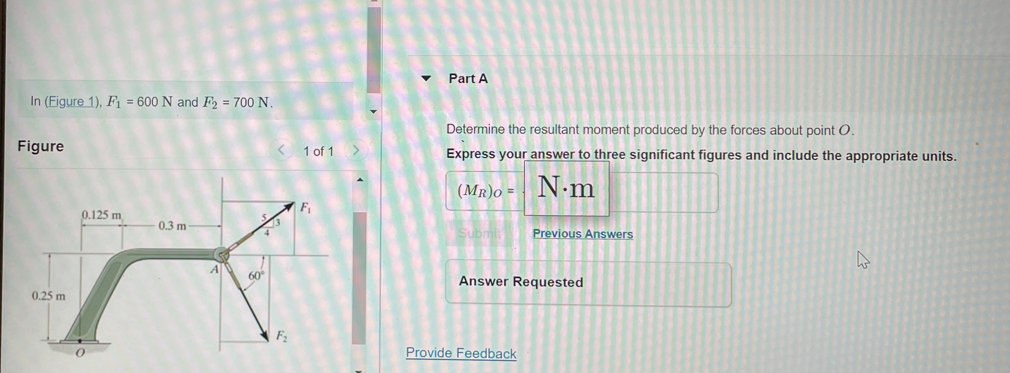 l n ( Figure 1 ) , F 1 = 6 0 0 N and F 2 = 7 0 0