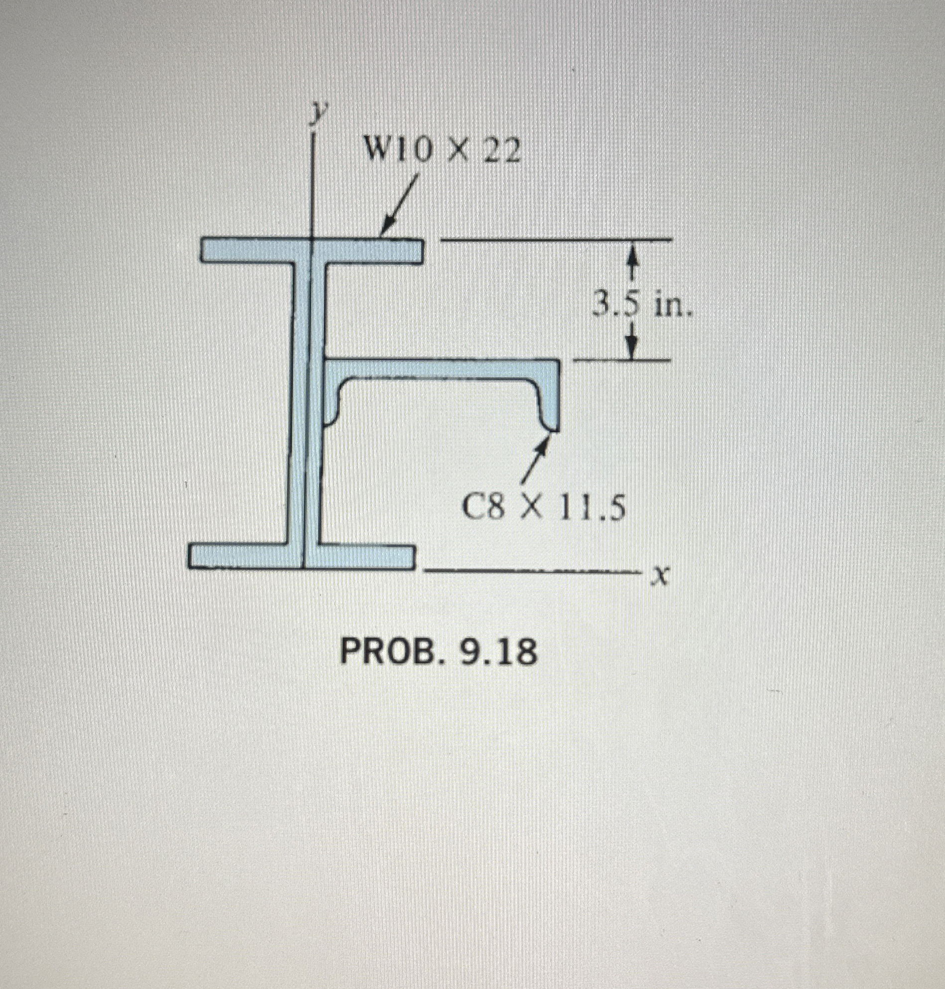 PROB. 9 . 1 8 Standard structual shapes find the