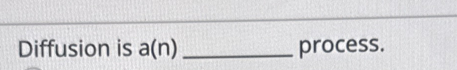 Diffusion is a Process.