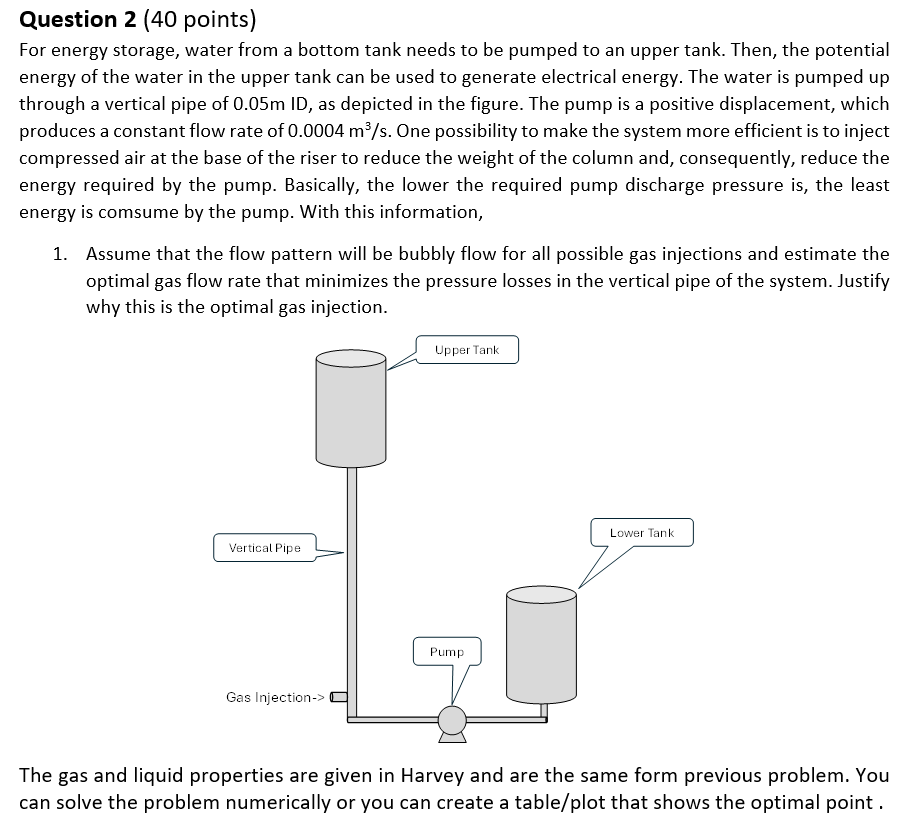 Question 2 ( 4 0 points ) For energy storage,