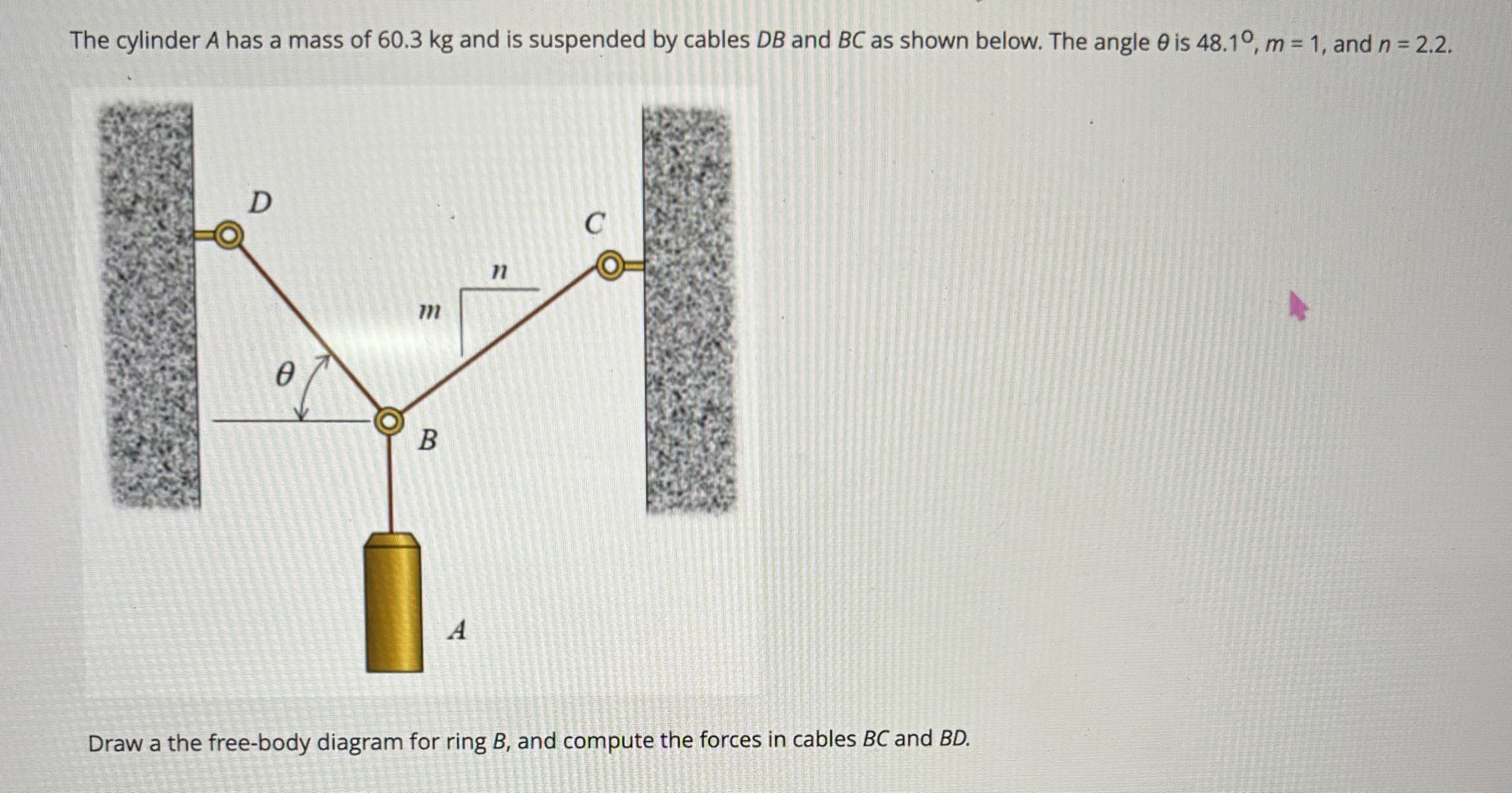 Example 2 k = 1 8 0 N m M = 4 0 k g Find