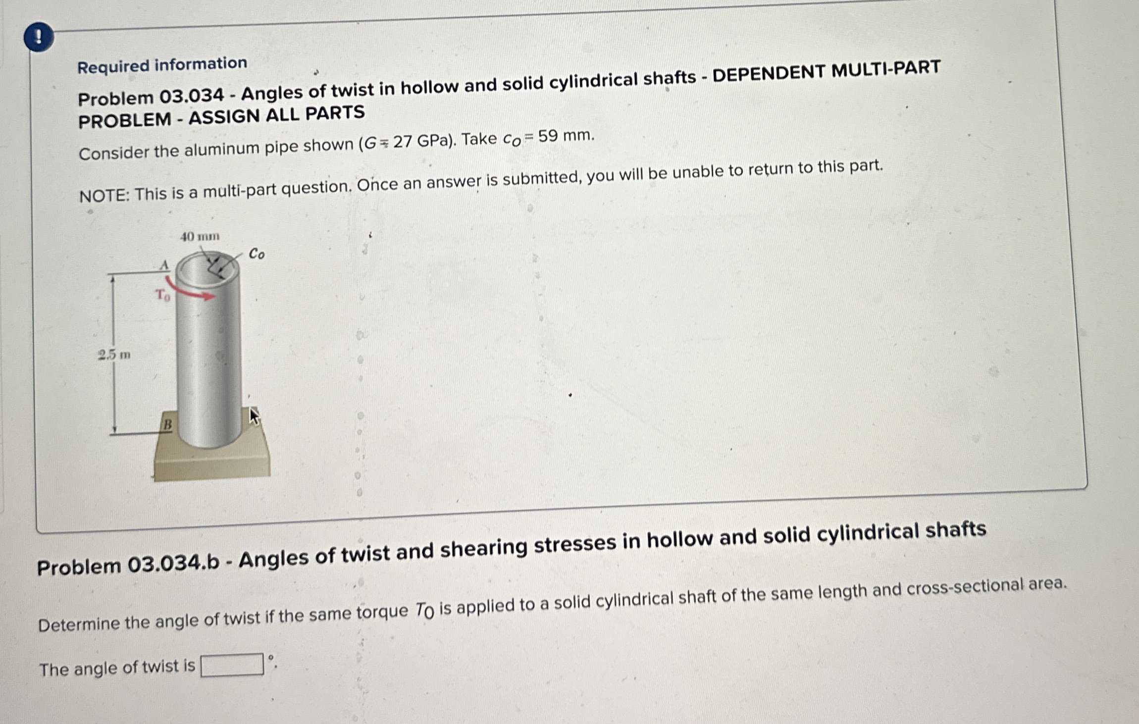 ! Required information Problem 0 3 . 0 3 4 -