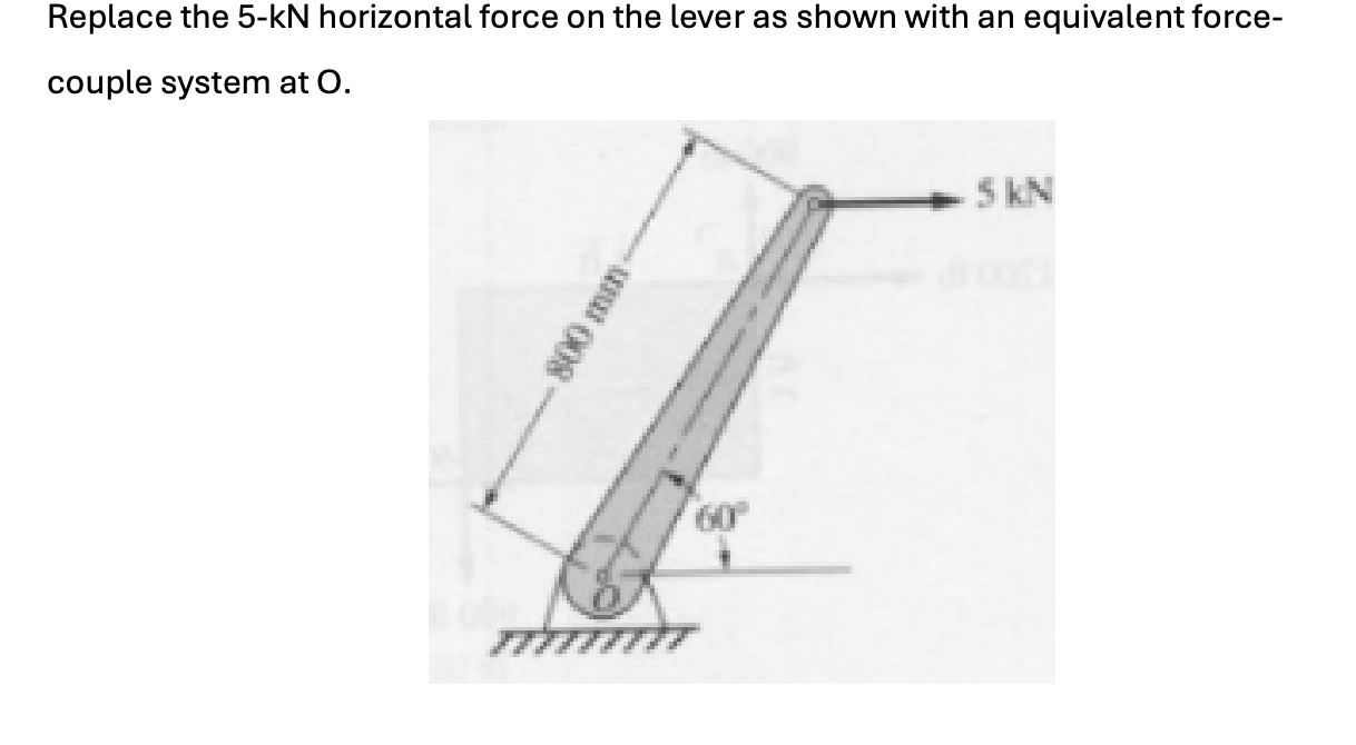 Replace the \ ( 5 - \ mathrm { kN } \ )