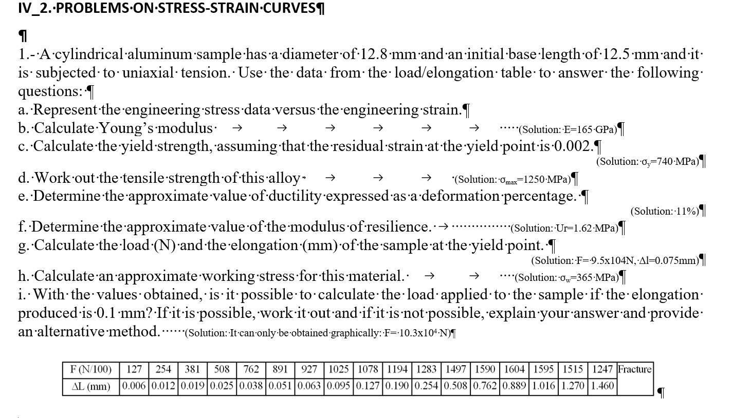 IV _ ( 2 . ) PROBLEMS * ON * STRESS - STRAIN *