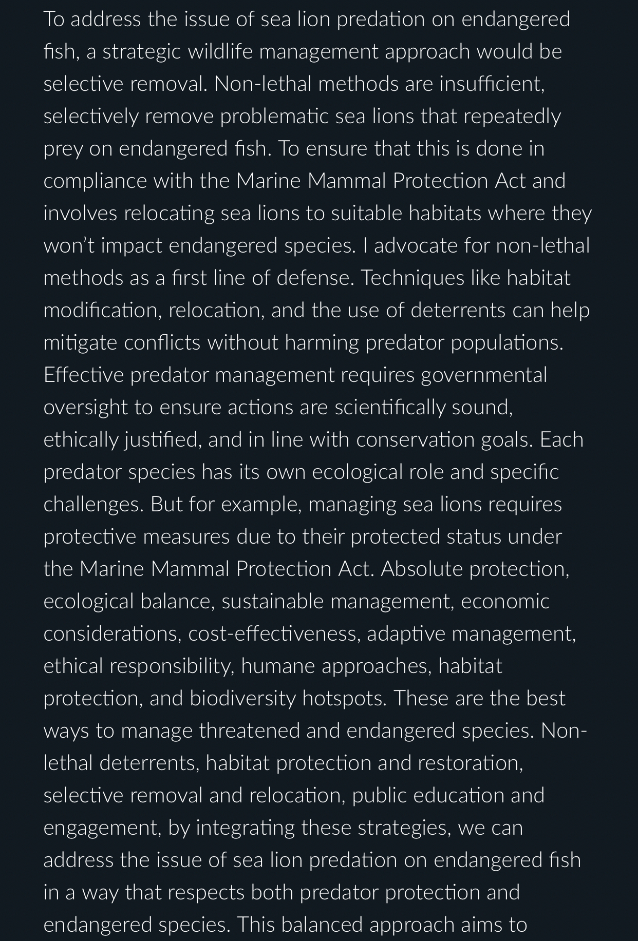 Take a stance on the management solution