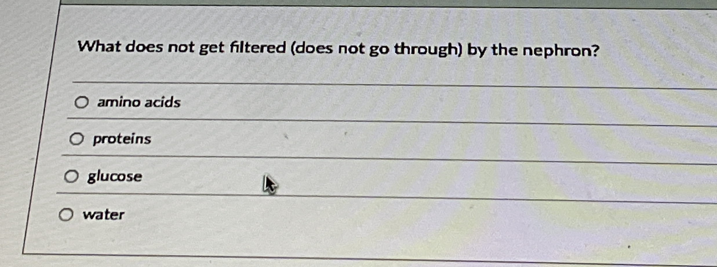 What does not get filtered ( does not go through