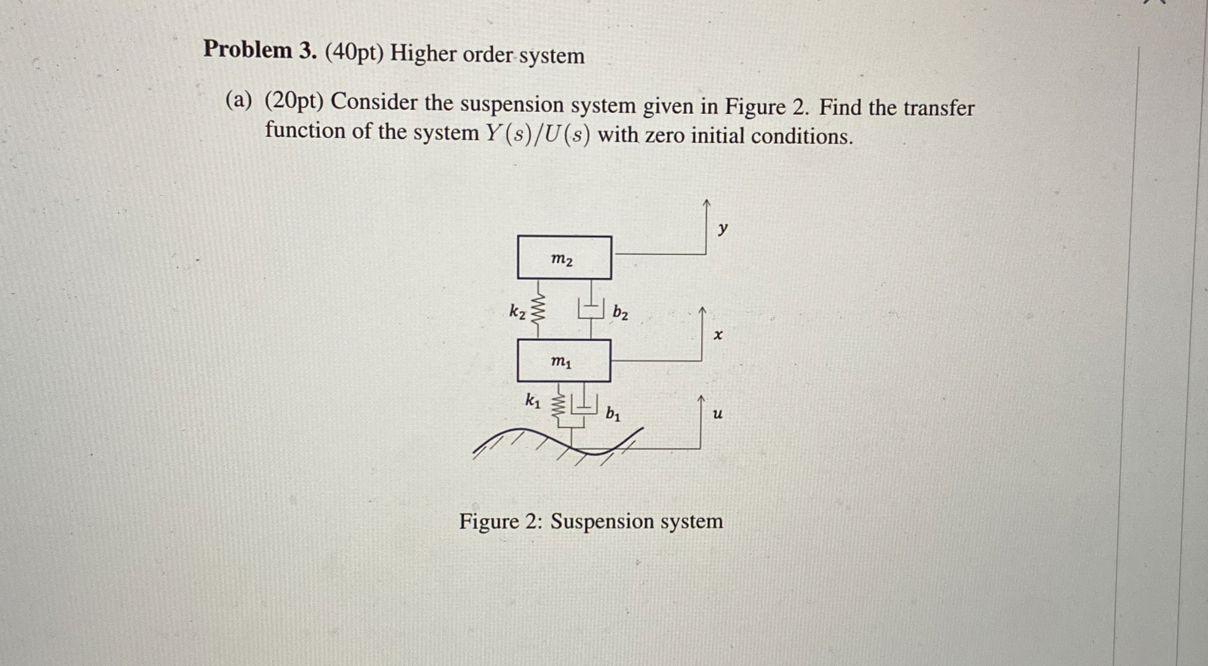 Problem 3 . ( 4 0 pt ) Higher order system ( a )