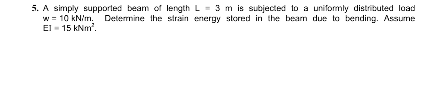 A simply supported beam of length L = 3 m is