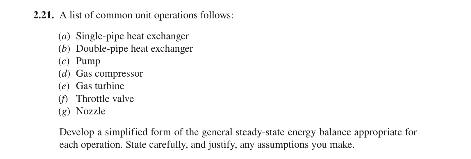 2 . 2 1 . A list of common unit operations