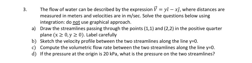 The flow of water can be described by the