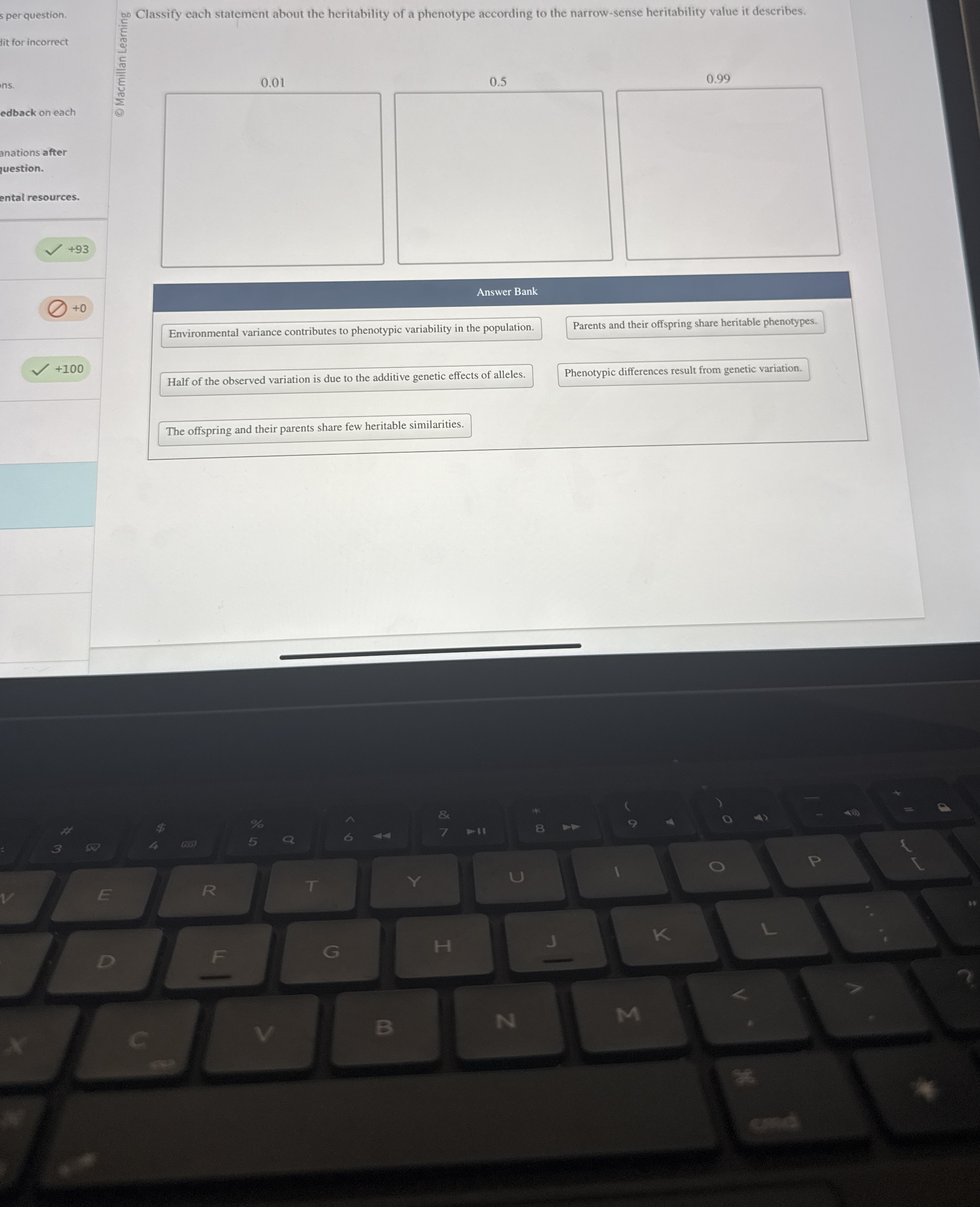 s per question. it for incorrect ns . edback on