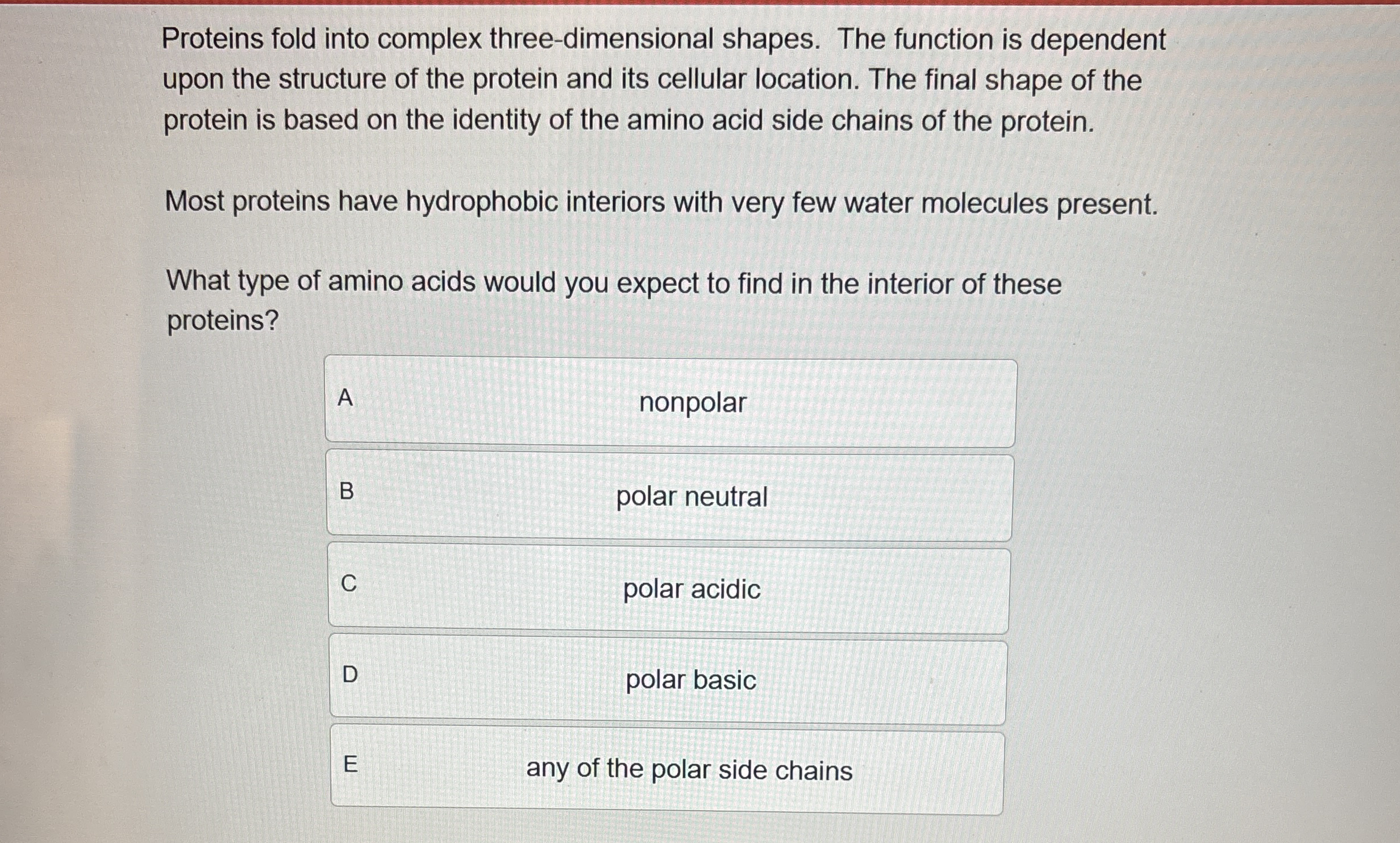 Proteins fold into complex three - dimensional