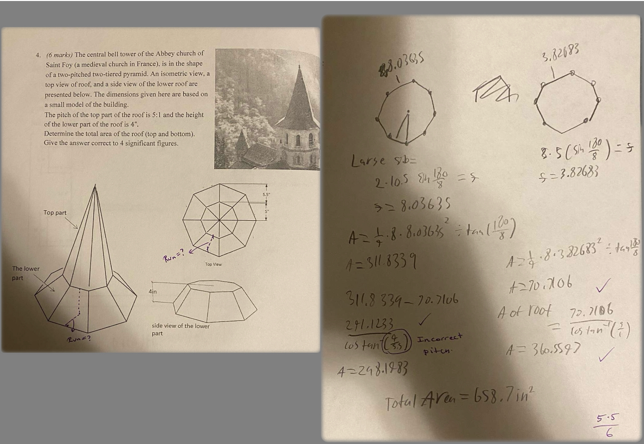 The work done on the second page is correct is