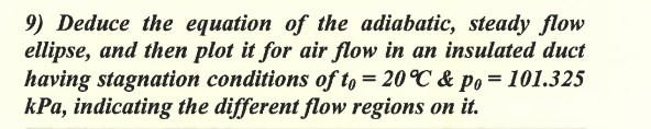 Deduce the equation of the adiabatic, steady flow