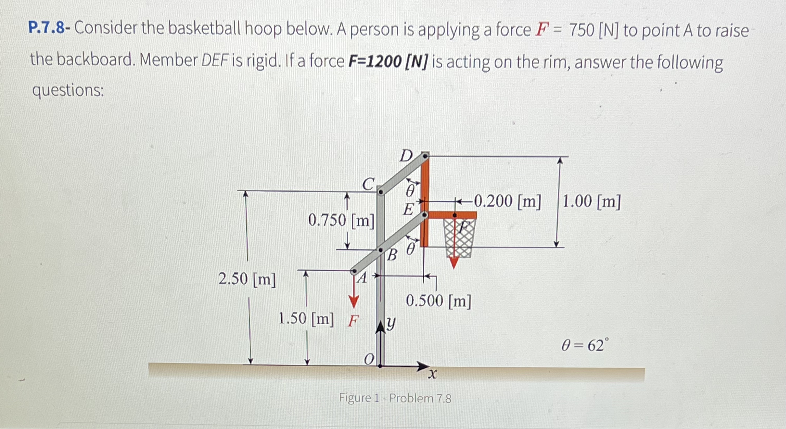 P . 7 . 8 - Consider the basketball hoop below. A