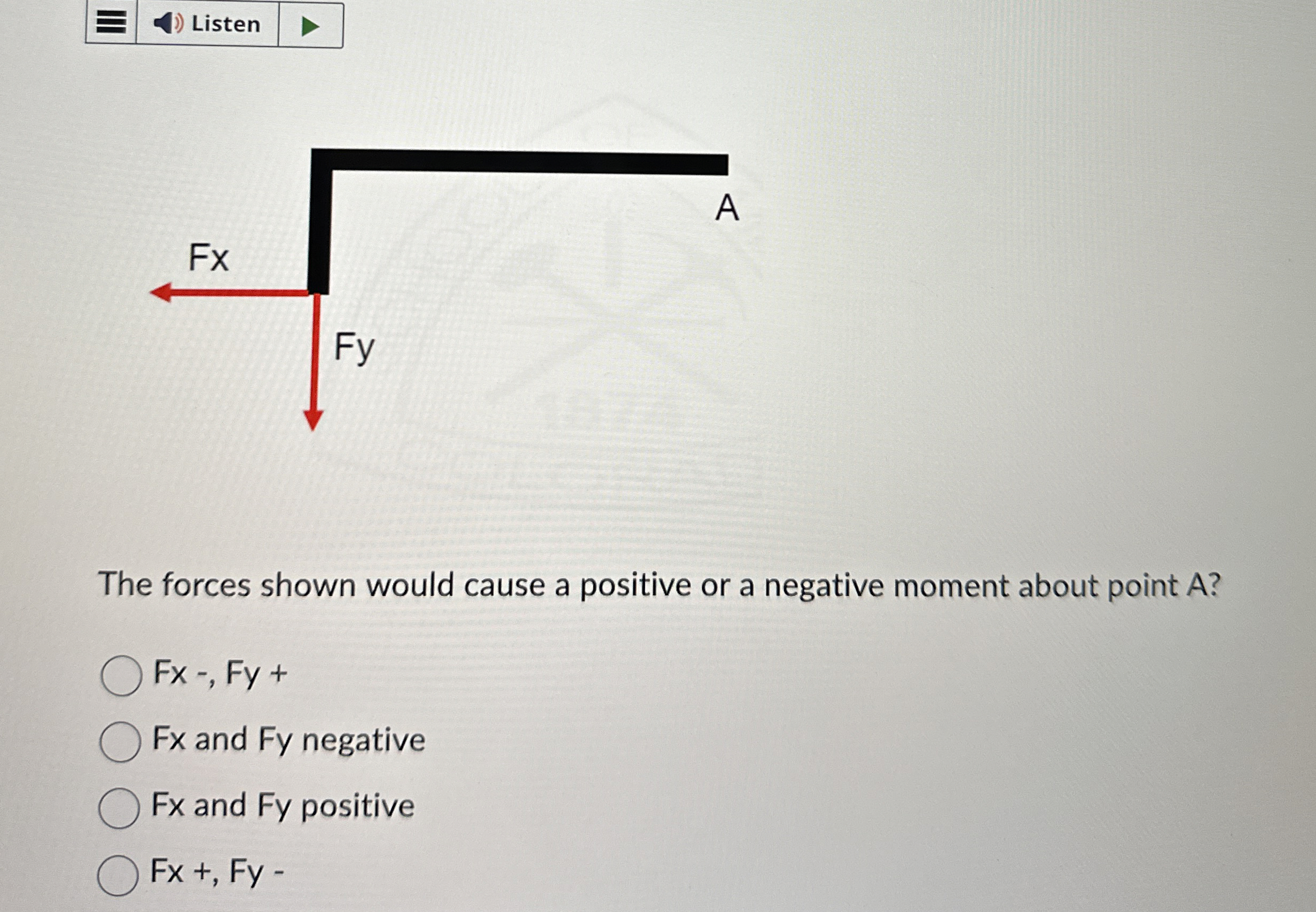 The forces shown would cause a positive or a