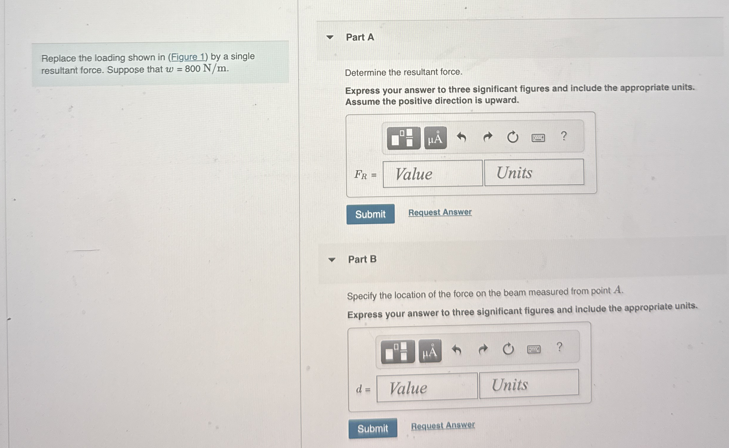 Replace the loading shown in ( Figure 1 ) by a
