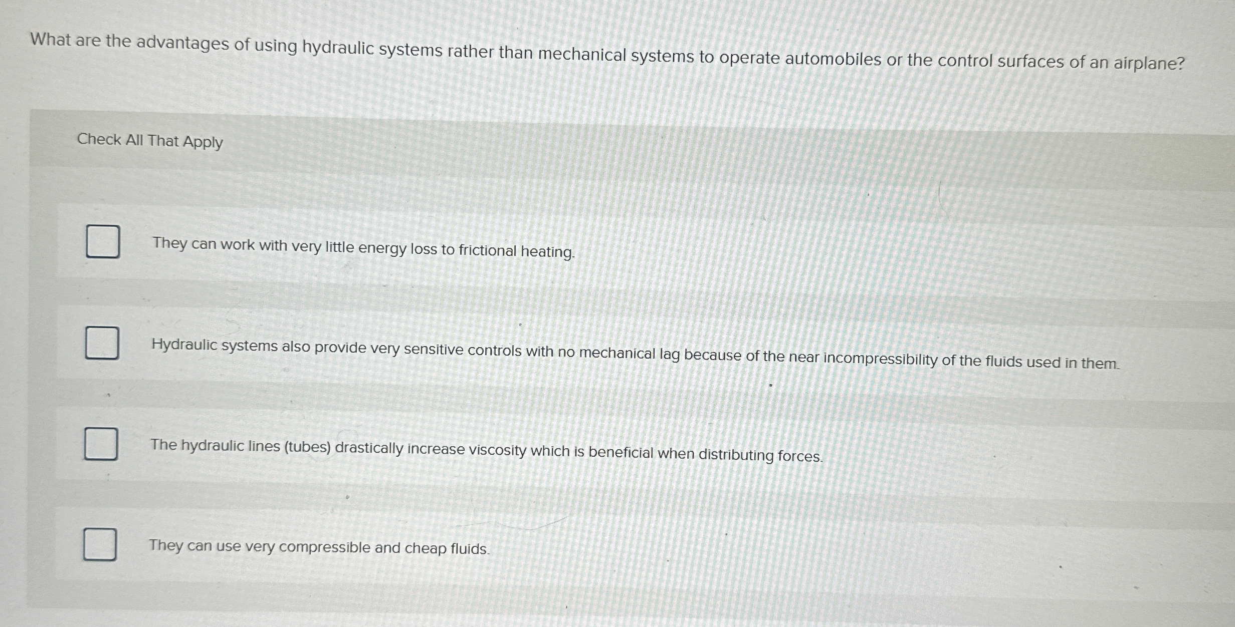 What are the advantages of using hydraulic