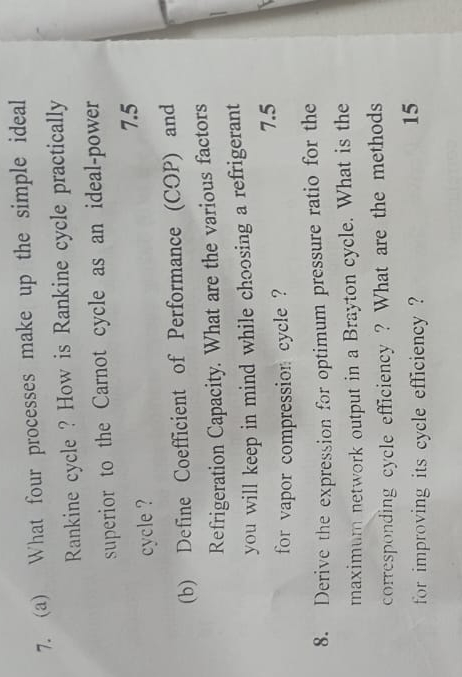7 . ( a ) What four processes make up the simple