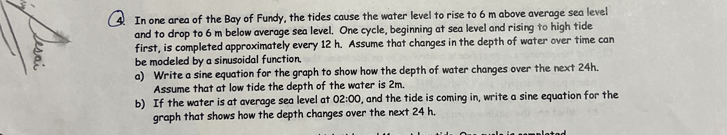 In one area of the Bay of Fundy, the tides cause