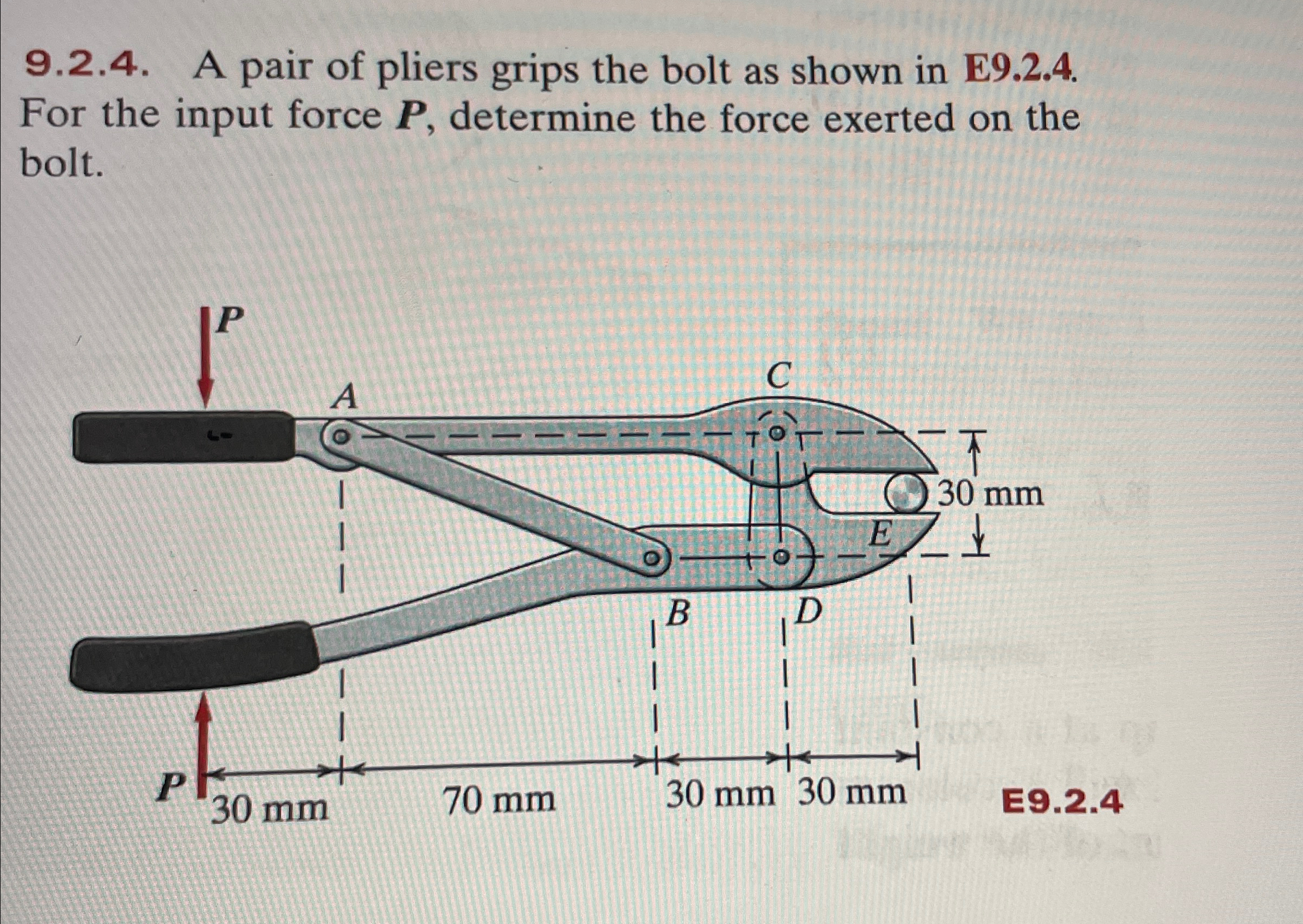 9 . 2 . 4 . A pair of pliers grips the bolt as